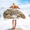 Animal Wolf Pattern Series Seaside Vacation Beach Towel Swimming Bath Towel Sports Towel
