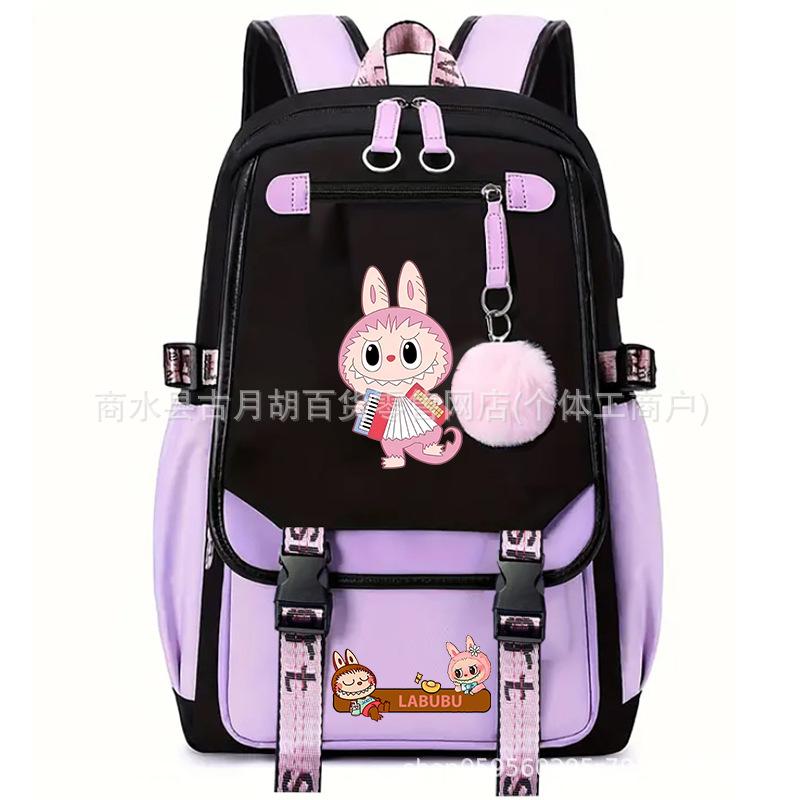 Школьный рюкзак Рюкзак с принтом USB-порт Аниме мультфильм студенческий большой вместимости холщовая сумка