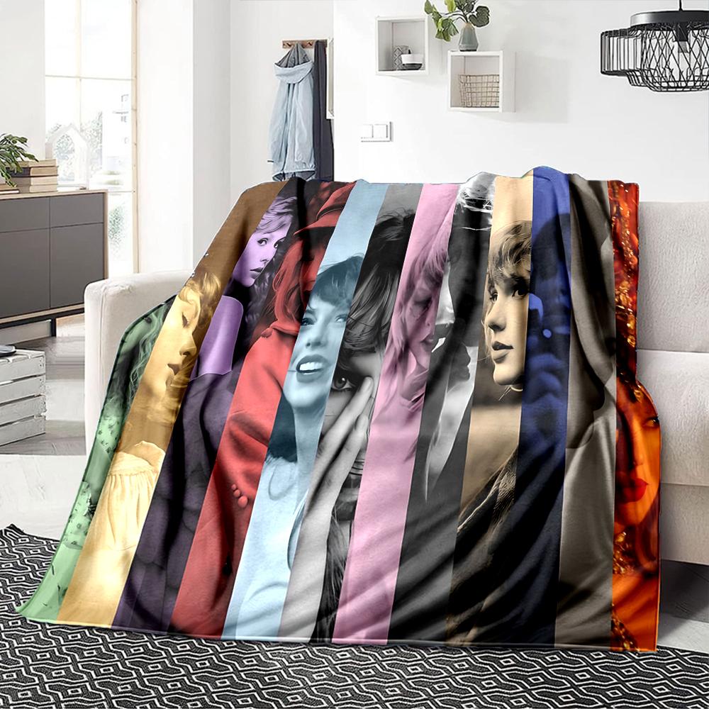 Colorful Portraits Women Blanket Soft Throw Blanket For Home Bedroom Bed Sofa Travel Office Solid Christmas Blanket