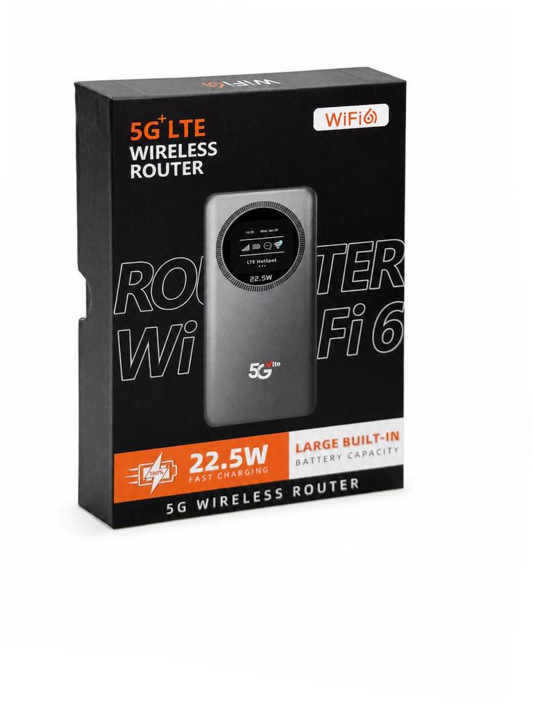 Портативный WiFi-роутер 4G/5G с дисплеем времени для Южной Америки