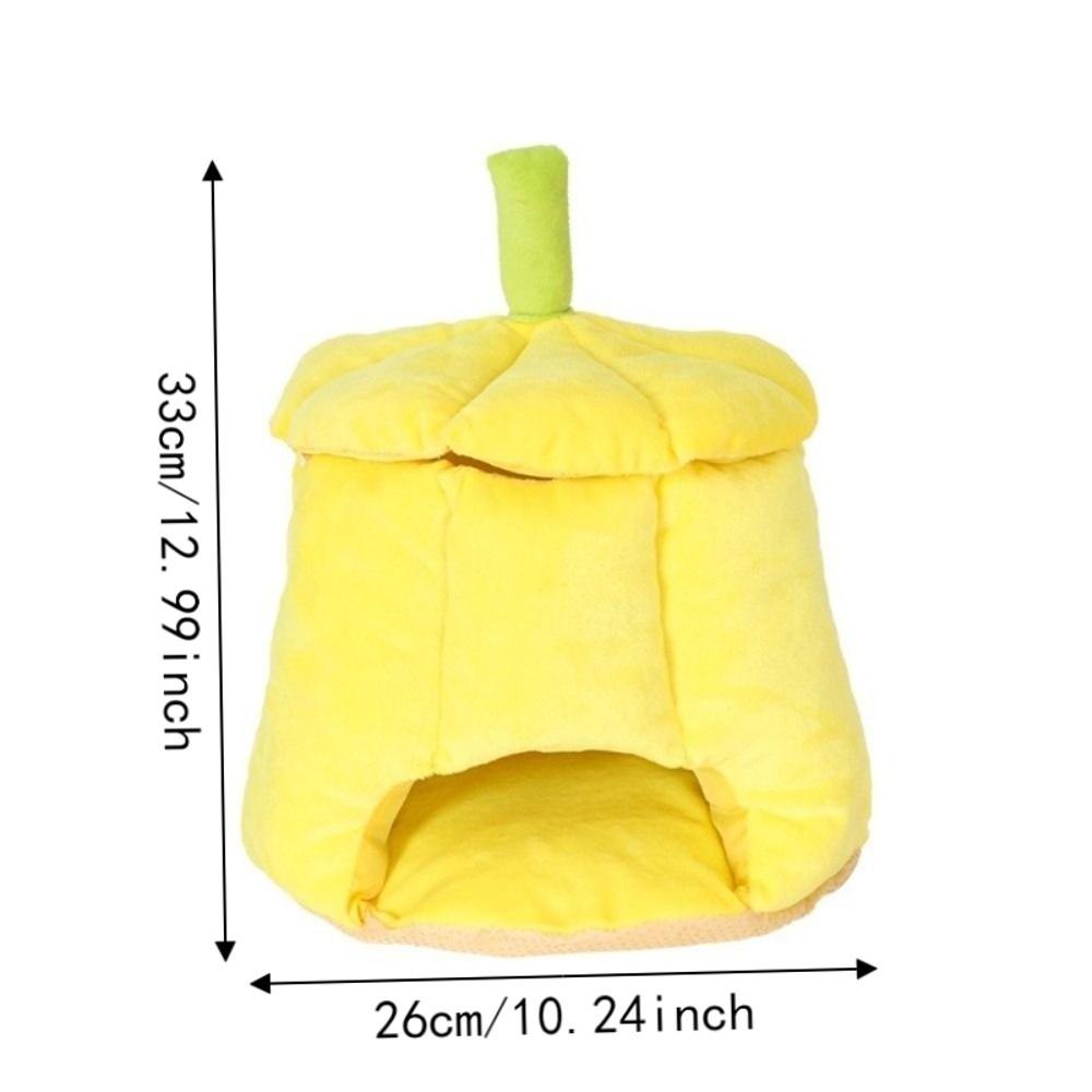 Semi-Enclosed Hamster Sleeping Cave Windproof Guinea Pig Hideout Bed Cage Accessories