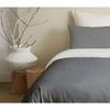 Complete Pack 6 Pieces Anthracite/White Reversible Duvet Cover for Bed 140 X 190 Cm