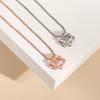 Rose Gold Hexagonal Star Lock Bone Chain Korean Version Dancing Heart Moving Six Point Star Necklace