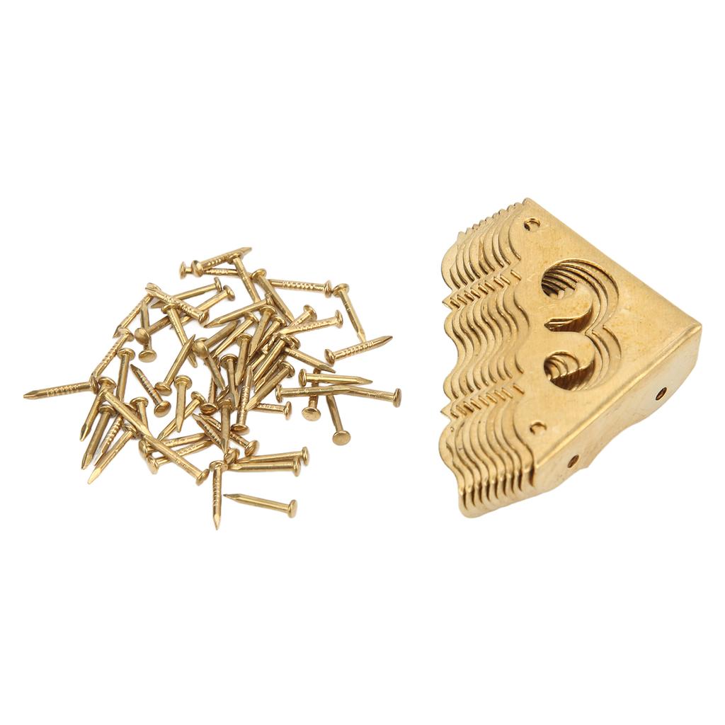 10 шт. металлический уголок-протектор винтажный дизайн элегантный стиль широкое применение прочный латунный уголок