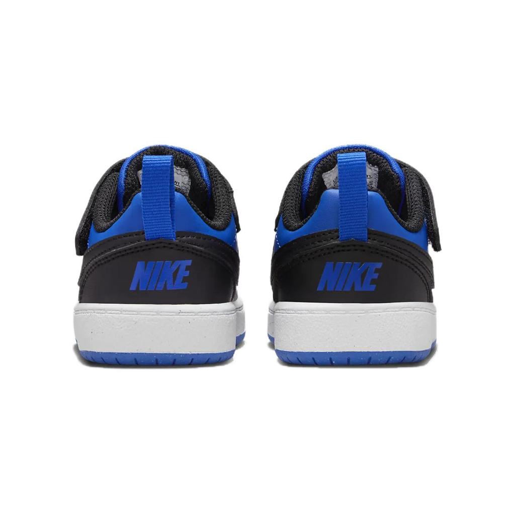 Nike Court Borough RECRAFT Скользкие Устойчивые к истиранию Низкие Детские Кроссовки Синий Черный Белый Для Младенцев И Малышей HM6300-480