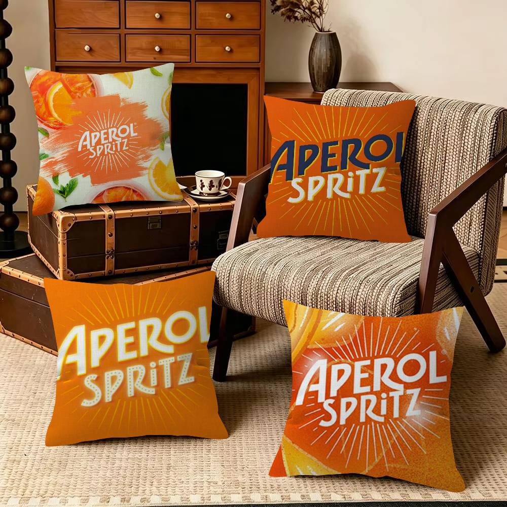 Fashion art Brand Decorative Room Aesthetics Pillow Case Home Decor Bedroom Sofa Bed Pillow Cover x AAperol SSpritz