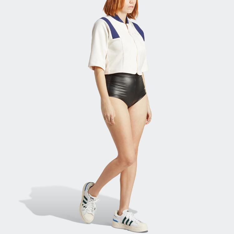 adidas Кроп-топ Originals, синяя версия, спортивный топ, цвет меловой белый, IB5793