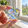 Decorative Crystal Ornament Mini K9 Glass Prism Cube, Sun Catcher Optical for Window Color Mixing Light Refraction, Desktop Decor, Photography