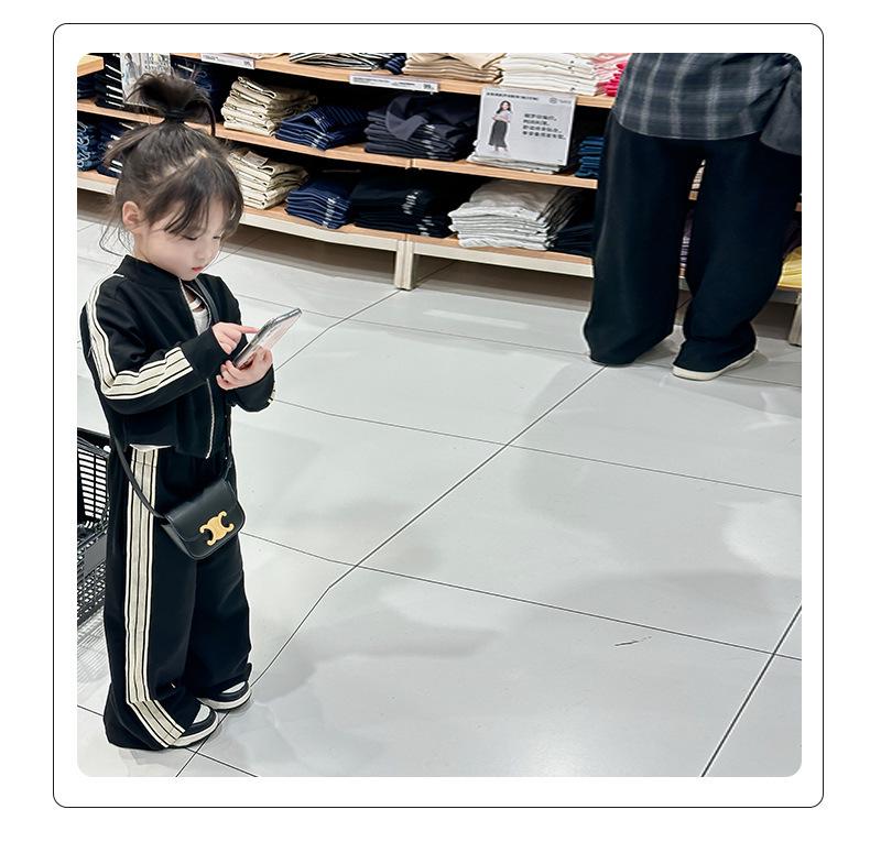 2025 Весна/Осень Корейский Стиль Девочки Мода Комплект Спортивный из Двух Предметов с Длинным Рукавом