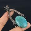 Aquamarine 999 Copper Wire Wrapped Pendant, Handmade Gemstone Pendant Jewelry, Gifts For Wife Brand New Pendant