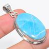 Подвеска из стерлингового серебра 925 пробы с драгоценным камнем Natural Republic Larimar 2 дюйма Q3l02