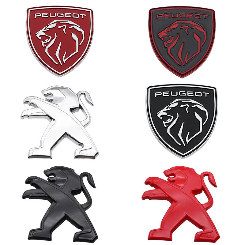 1pcs metal 67mm 83mm Car Front logo Rear Bumper tail door trunk sticker car rear Emblem sticker styling Accessories For Peugeot