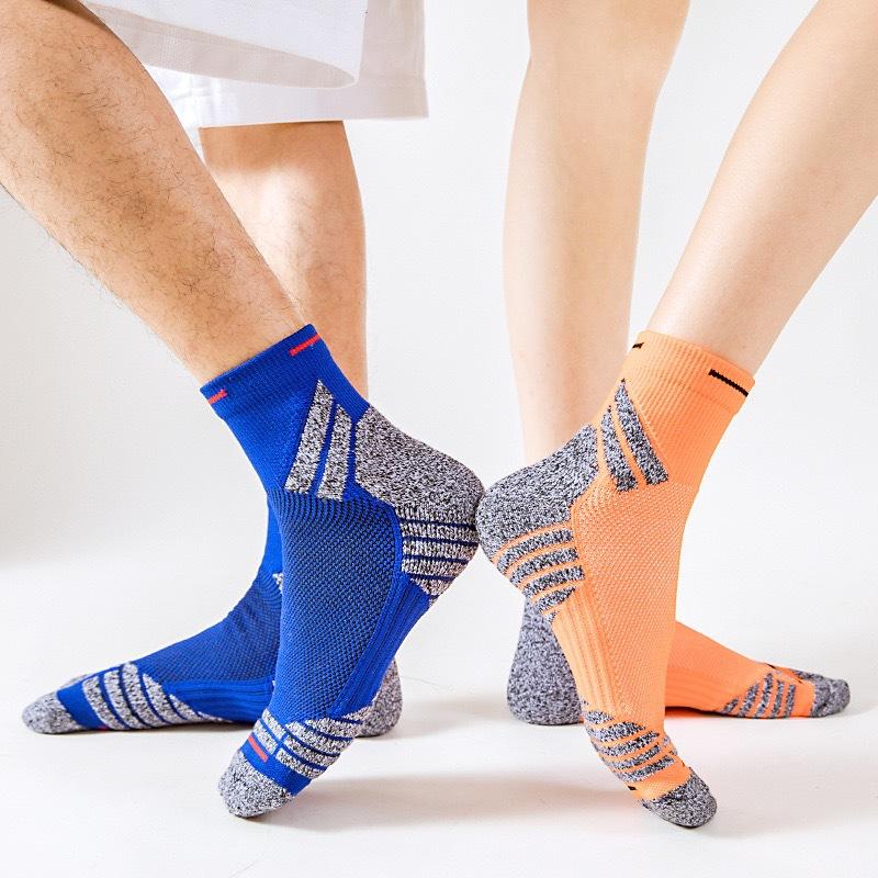 5 пар мужских и женских баскетбольных носков Bottom Collision Color Net Face Sports Match Color College Wind Tube Socks