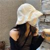 Женская панама с широкими полями, однотонная, для улицы, шляпа рыбака, повседневная хлопковая шляпа-ведро, для улицы