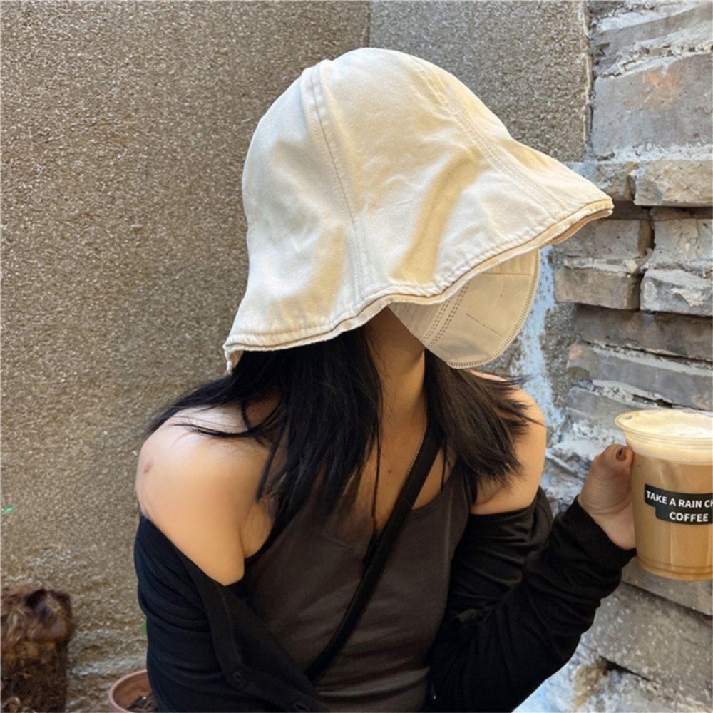 Женская панама с широкими полями, однотонная, для улицы, шляпа рыбака, повседневная хлопковая шляпа-ведро, для улицы