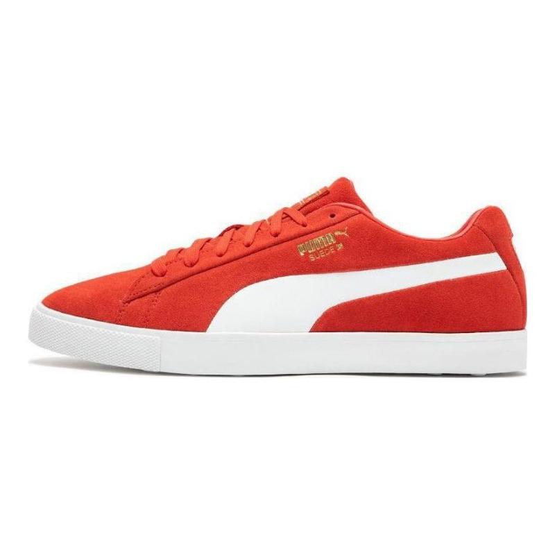 PUMA Suede Men's Low Top Golf Shoes Red Casual Comfortable 379823-01