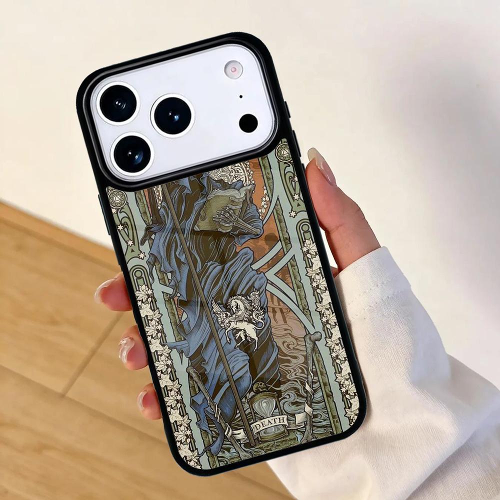 Tarot Card Mystery Death Phone Case For Apple iPhone 17 air 16 Pro Max 15 Pro Max 14 13 12 11 Mini Back Cover