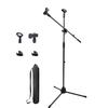 Boom Microphone Stand with Microphone Interchangeable and Adjustable Perfect for Studio Band School Music FX103 Three-legged Clip, Lightweight, Arms,