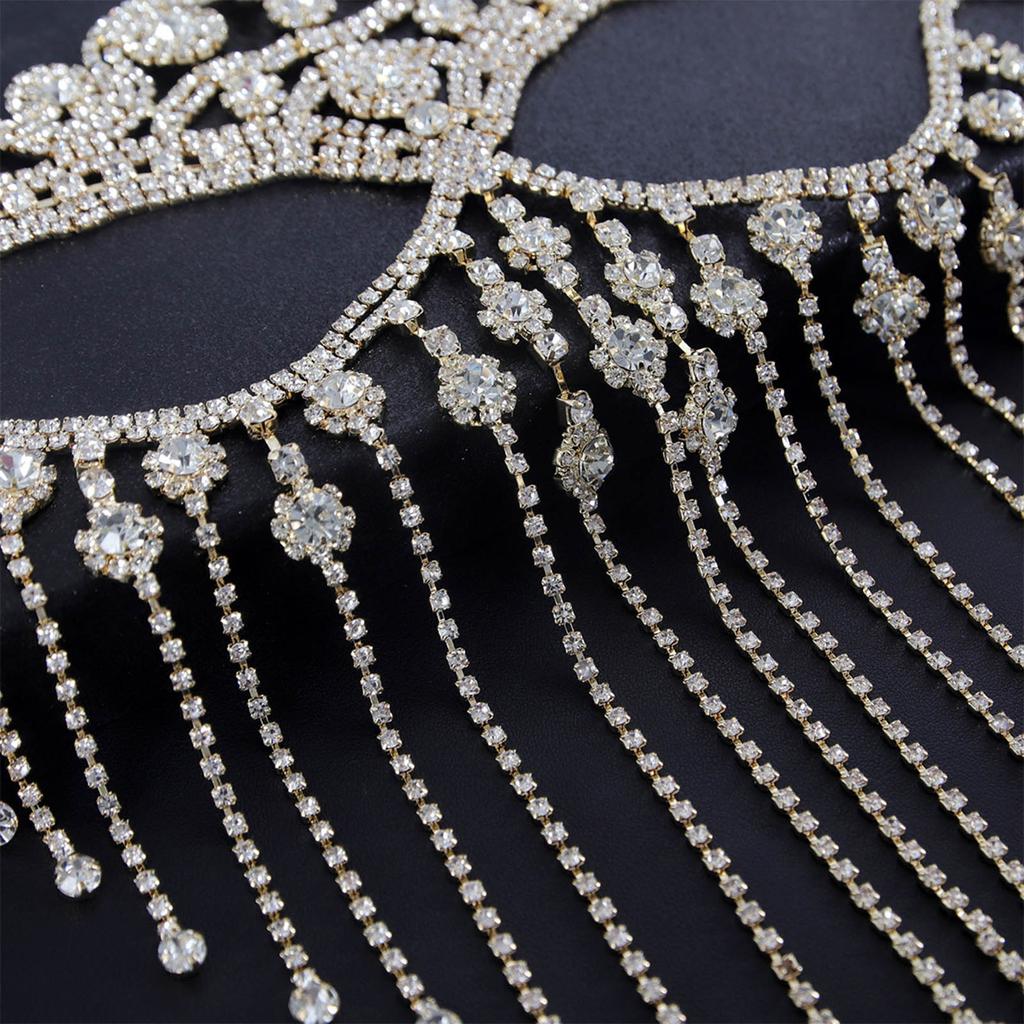 Indian Rhinestone Tassels Face Veil Women Prom Party Mask Fringe Headband Bridal Veils Sexy Facial Accessories Jewelry