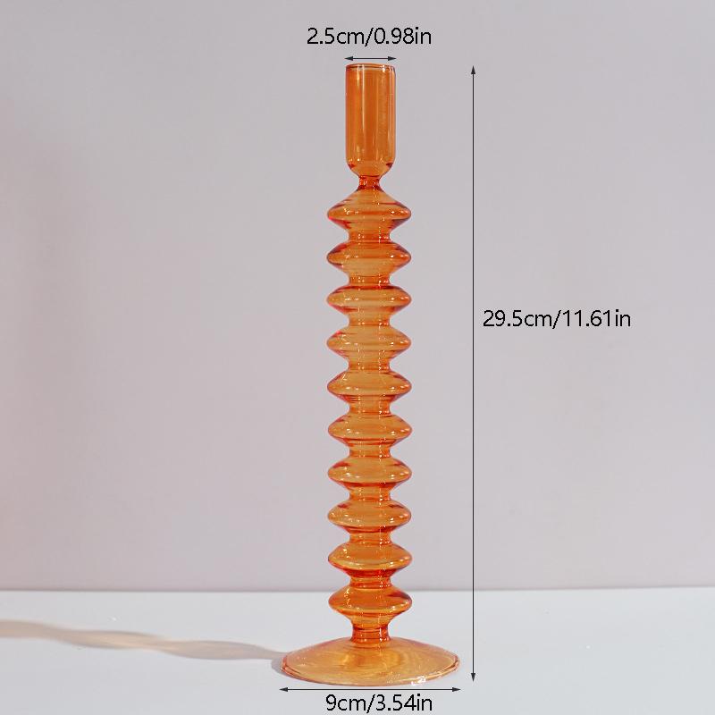 1 шт. Стеклянный подсвечник Ваза для цветов Домашний декор Стеклянный подсвечник Скандинавская ваза для цветов Поделки Винтажный романтический подсвечник