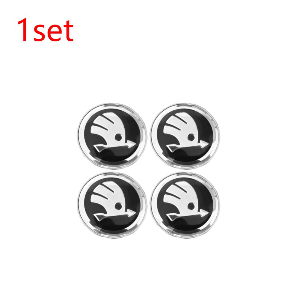rtocy3 1-5Sets Genuine Wheel Centre Cap Black 60MM Hub Cover for Skoda Octavia Fabia High Quality Durable Protection Easy Installation
