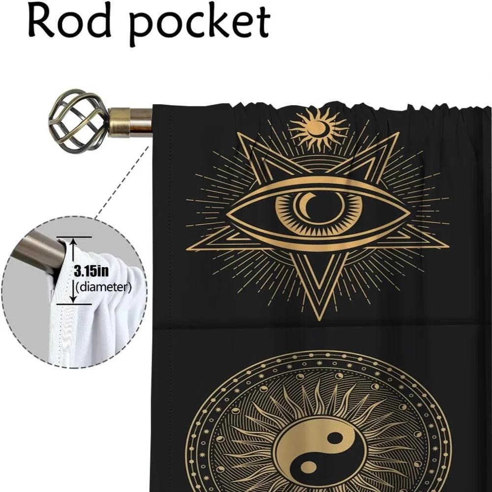 Ретро Mystic Eye Blackout Curtain для комнаты 2-панельные шторы для спальни, перегородки, жалюзи, украшения для Хэллоуина, гостиной, кухни