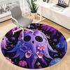1pc Ghost Flowers Office Round Area Rug, Under Office Chairs Bedroom Living Room Home Decor, Room Deco