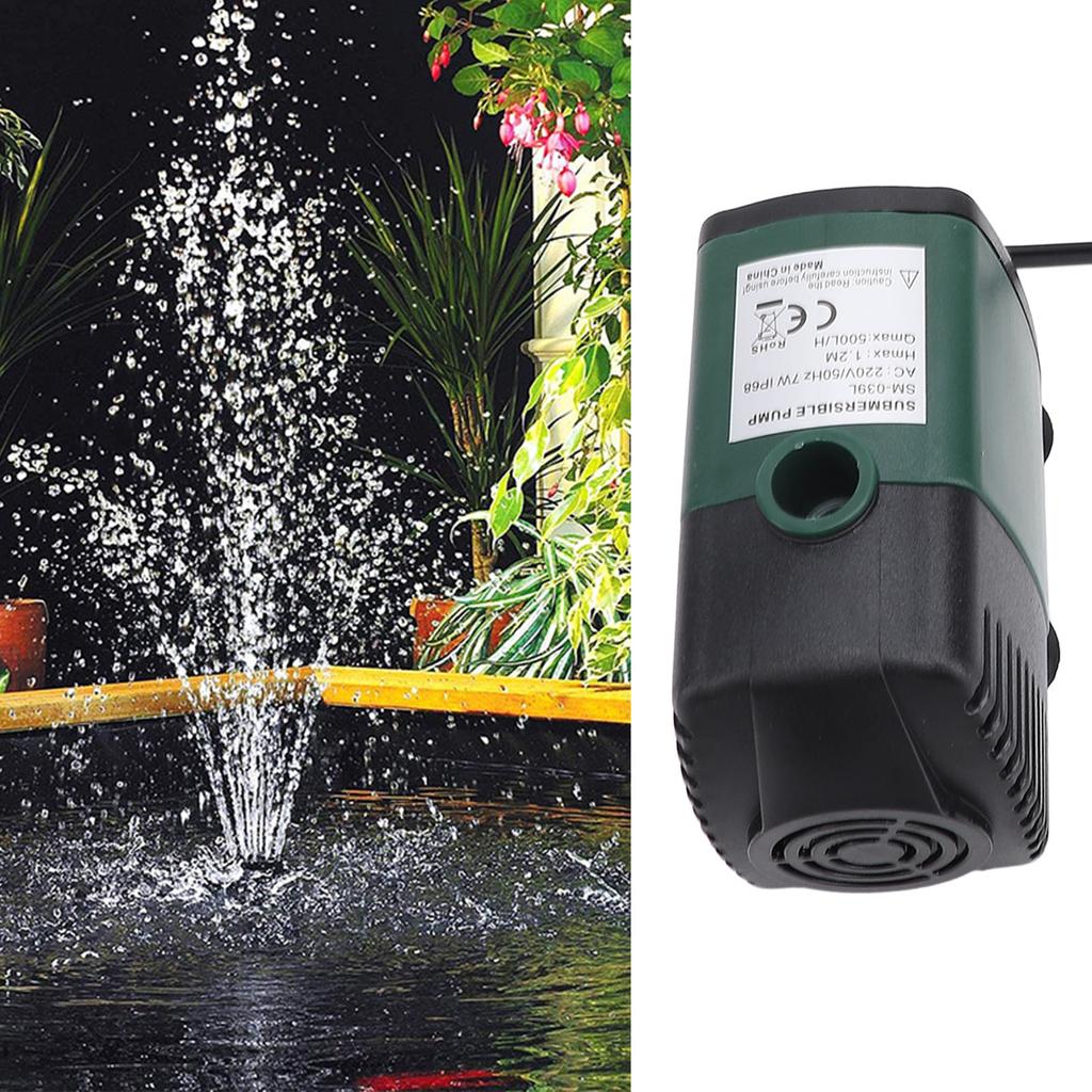 7 Вт 500 л/ч погружной насос IP68 защита 120 см подъем тихий водяной насос для ландшафтного аквариума бак P