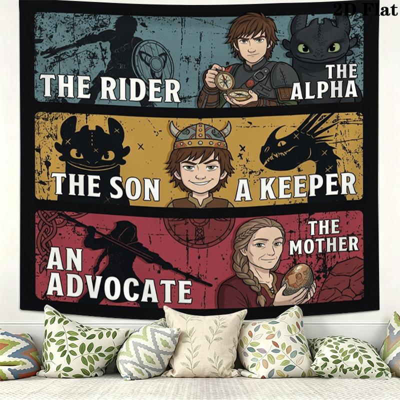 How Train Dragon Wall Tapestry Aesthetic Wall Hanging Printed Fabric Blanket Decorative Tapestries For Bedroom Living Room Home Decor