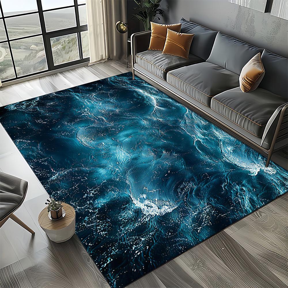 27 Стилей Новый Сине-Зеленый Морская Вода Морская Волна Океан Ковер Коврик для Гостиной Спальни Дома Украшение Дивана, Детский Нескользящий Напольный Коврик