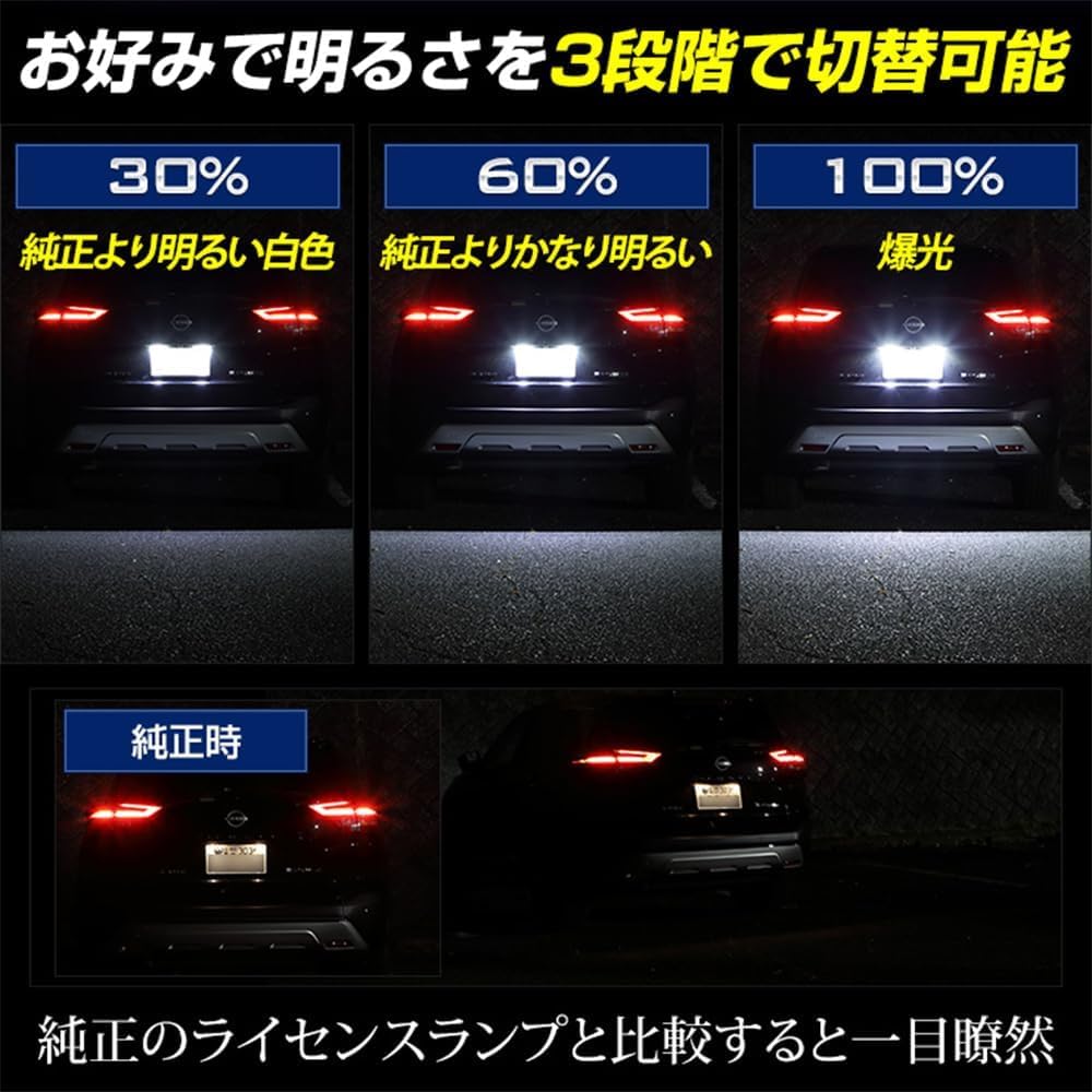 YOURS T33 LED License Plate Light Custom Easy Nissan Custom M X-TRAIL [Color White] Design, Installation, X-TRAIL, Parts, Accessories, Dress-Up,