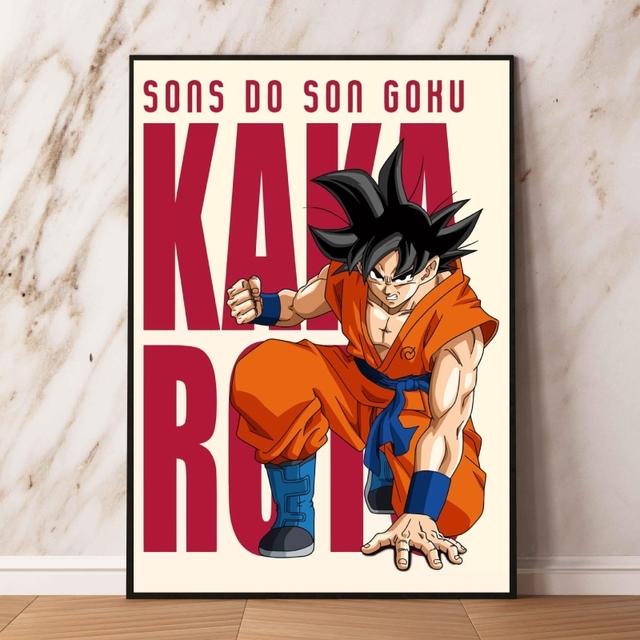 Печатный Dragon Ball Гоку подарок на день рождения на холсте настенное украшение плакат игрушка модульная печать