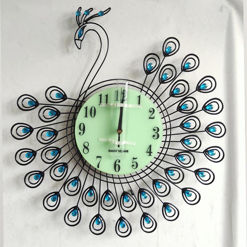 Высококачественная атмосфера простые часы павлин украшение гостиная настенные часы бытовые бесшумные часы настенные подвесные искусство внешняя торговля