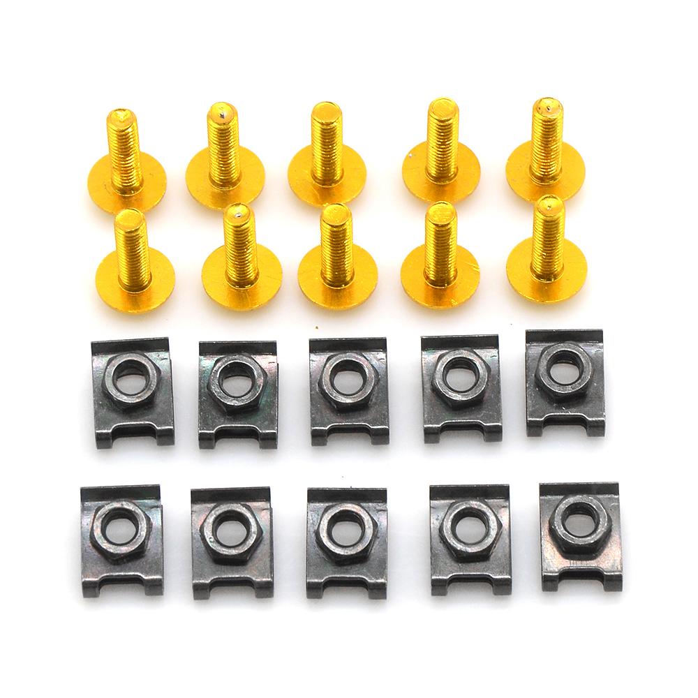 10 шт. 6 мм CNC универсальные аксессуары для мотоциклов обтекатель кузова болты винты для kawasaki Z300 Z750 Z750R Z750S