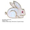 Women Rabbit Shape Brooch Shiny Rhinestones Inlaid Pin Enamel Surface Suit Collar Shawl Scarf Badge Costume Accessories