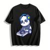 Крутая футболка с принтом DJ Panda, повседневная, модный музыкальный стиль, топ для всех, хлопковая футболка