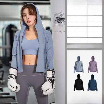 Спортивная куртка-кардиган с капюшоном Juyitang для йоги и фитнеса
