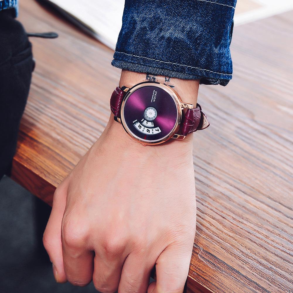 Men's Casual Watches, Personalized Turntable Quartz Watches, Fashionable Men's Belt Watches