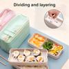 3-слойный ланч-бокс, ложка, вилка, столовая посуда, набор для хранения еды, бенто, микроволновая печь