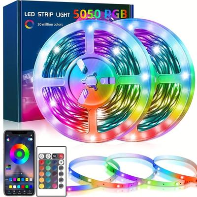 Светодиодные ленты Bluetooth SMD5050 Управление телефоном Неоновая ледяная подсветка с 24-клавишной лампой для украшения спальни Подсветка телевизора DC5V Декор комнаты