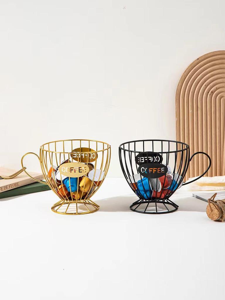 Креативная стойка для хранения капсульного кофе в скандинавском стиле: Большая емкость для растворимого кофе и украшения чайной комнаты.