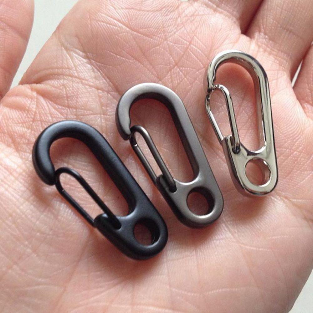 Buckle Outdoor Hook Survival EDC Gear D-Ring Key Chain D Carabiner Spring Clips Camping Keyring