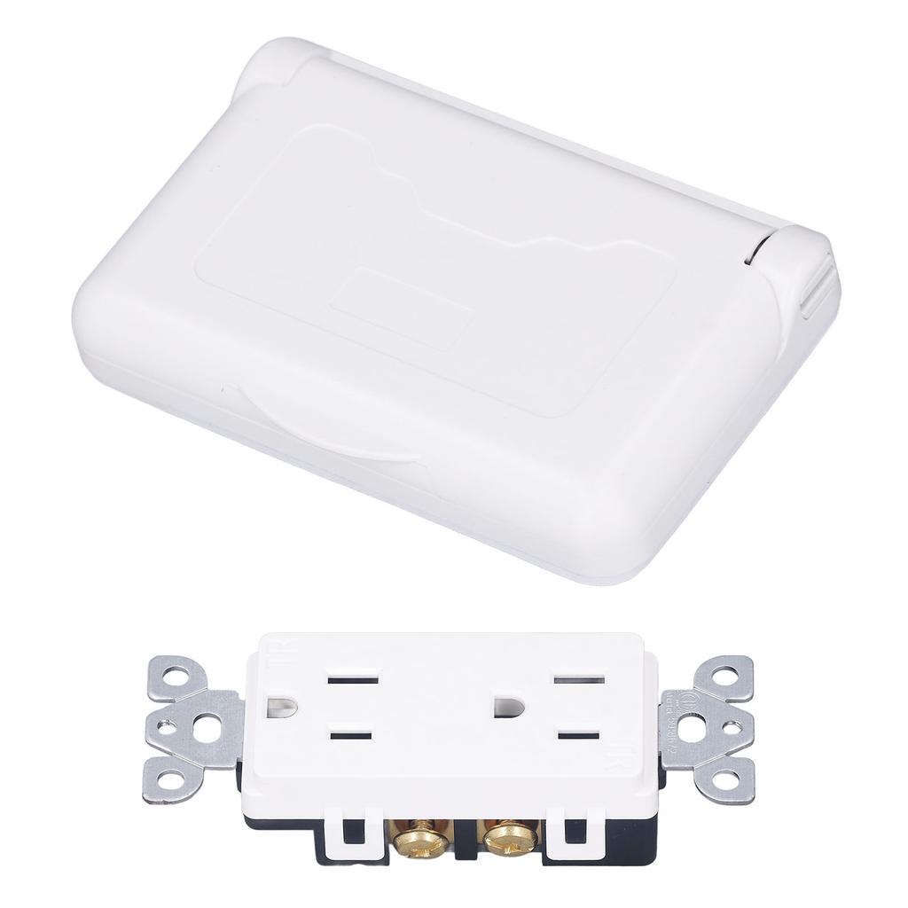 Weatherproof Outlet with Cover US Standard Power Socket Outdoor RV Electrical Receptacle 15A 125VAC