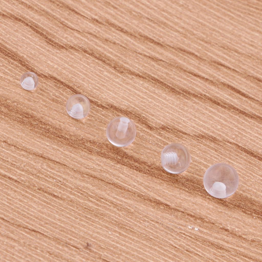 50 Pieces Body Piercing Jewelry Replacement Balls Clear Acrylic  1.2 X 3mm