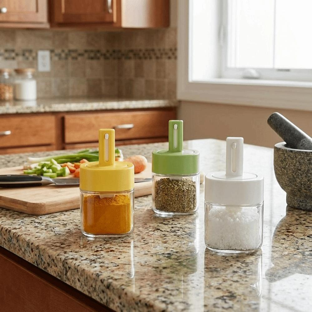 Sealed Salt Storage Box Moisture-Proof Spice Jar Practical Glass Seasoning Bottle  Kitchen