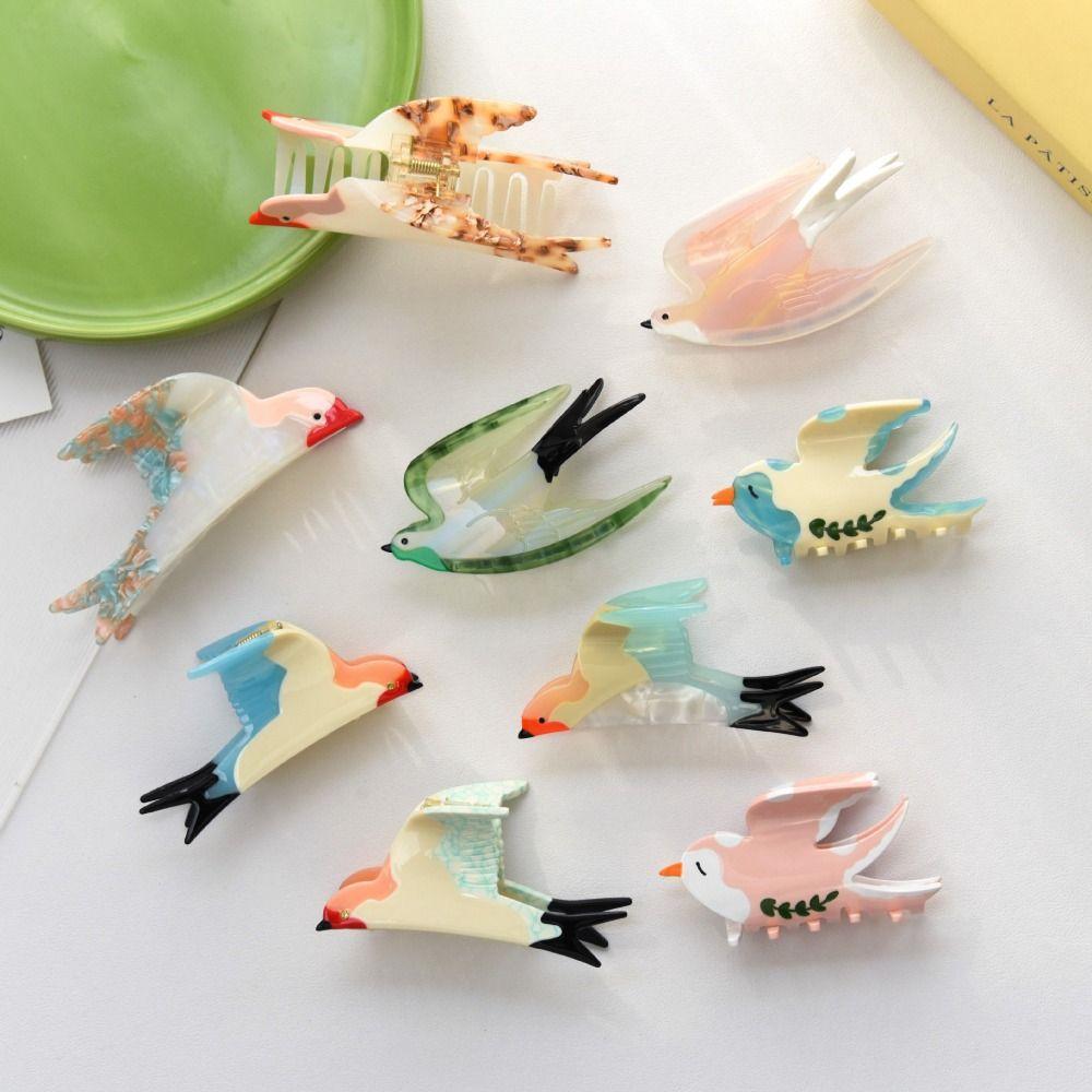Spring Theme Swallow Series Hair Claw Acetate Material Hairpin Headwear Fashion Wear