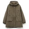 Women's Mid-Length Parka - 2024 Winter Loose-Fit Fashionable Fleece-Lined Cotton Coat