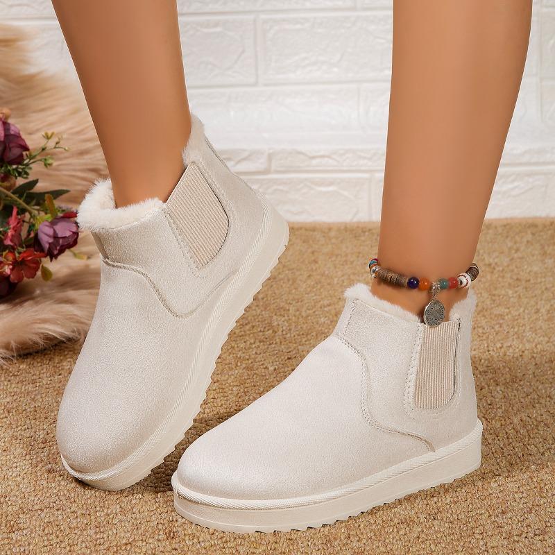 Fashion New Winter Women's Boots High-top Snow Boots Thickened Plush Warm Simple And Versatile Comfortable Cotton Shoes
