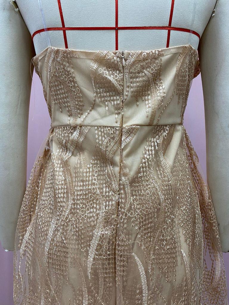 2025 European & American Women's Tube Top Evening Dress - Sexy, Elegant, Long Skirt.