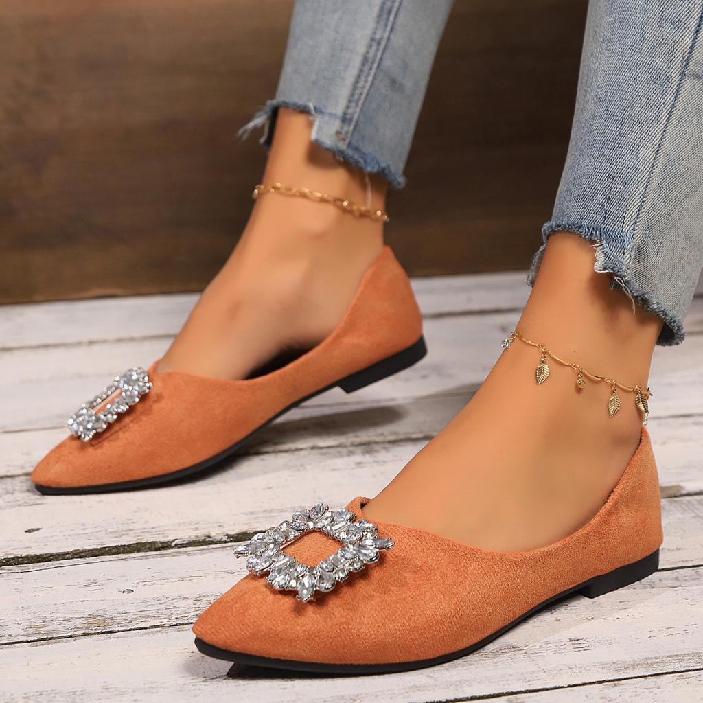 Осенняя корейская версия модных остроносых ботинок на плоской подошве, модные повседневные туфли больших размеров для женщин